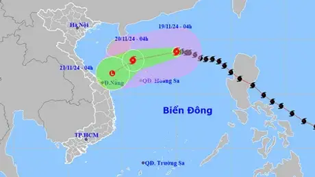 Thời tiết ngày 19/11: Ảnh hưởng của bão số 9, biển động rất mạnh